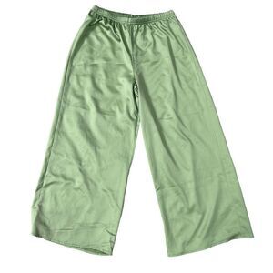 Nordstrom green sage satin women’s lounge pajama pants size M